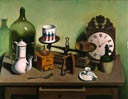 Les merveilles du grenier - huile sur toile de 1988 par Henri Jannot